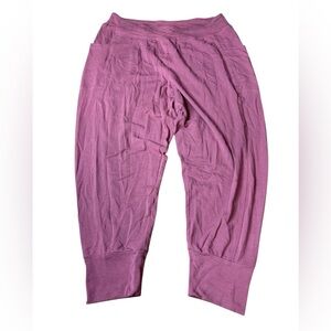 Old Navy Live-In French Terry Cropped Jogger Pants XL Mauve Dusty Rose